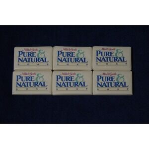 Vintage‎ Pure & Natural Soap Travel Size Pack of 6 Dial USA NIP New Mild Gentle